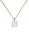 Kate Spade Gold-tone Cubic Zirconia Pendant Necklace, 16" + 3" Extender In Mother Of Pearl,gold