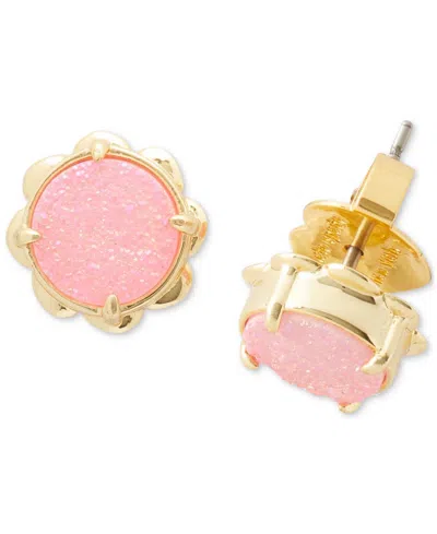 Kate Spade Gold-tone Glam Gems Stud Earrings In Pink,gold