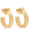 Kate Spade New York Small Faux Opal Huggie Hoop Earrings In Opal