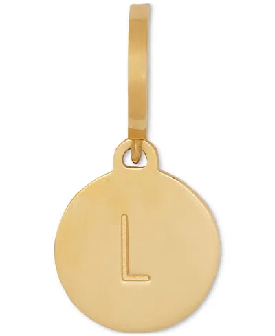 Kate Spade Gold-tone Initial Polished Disc Charm Pendant In Gold L