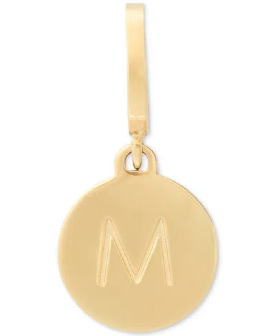 Kate Spade Gold-tone Initial Polished Disc Charm Pendant In Gold M