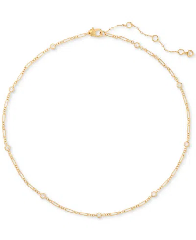 Kate Spade Gold-tone One In A Million Chain & Stone Necklace, 16" + 3" Extender In Clear,gold