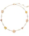 Kate Spade Gold-tone Pastel Petals Scatter Necklace, 16" + 3" Extender In Multi