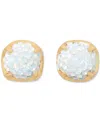 Kate Spade Gold-tone Pave Cluster Stud Earrings In Opal