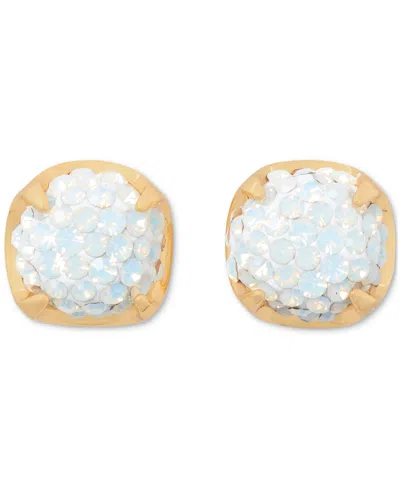 Kate Spade Gold-tone Pave Cluster Stud Earrings In Opal.