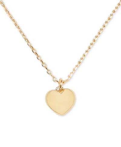 Kate Spade Gold-tone Polished Mini Heart Pendant Necklace, 16" + 3" Extender