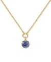 Kate Spade Gold-tone Pop Of Joy Spade Flower Pendant Necklace, 16" + 3" Extender In Dark Navy