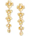 Kate Spade New York Precious Pansy Linear Drop Earrings In Gold.