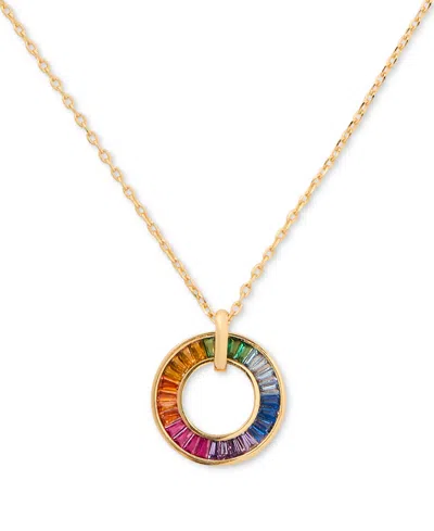 Kate Spade Gold-tone Rainbow Joy Pendant Necklace, 16" + 3" Extender In Multi