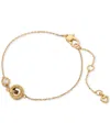 Kate Spade Set In Stone Interlink Bracelet In Gold Clear