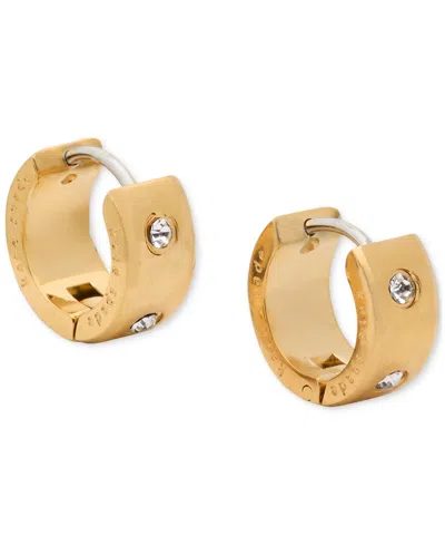 KATE SPADE SMALL PAVE CHUNKY HUGGIE HOOP EARRINGS, 0.5"