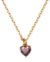 Kate Spade Gold-tone Stone Heart Pendant Necklace, 16" + 3" Extender In Multi