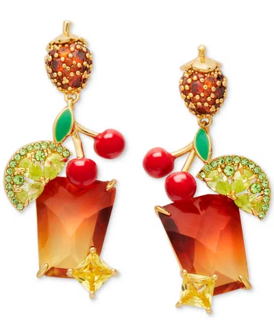 Kate Spade Gold-tone Sweet Treasures Drop Earrings In Multi