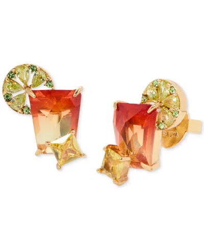 Kate Spade Gold-tone Sweet Treasures Stud Earrings In Multi
