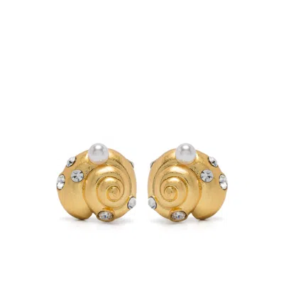 Kate Spade Gold  White Earrings