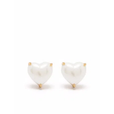 Kate Spade Gold  White Earrings
