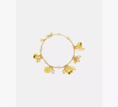 Kate Spade Golden Bloom Bracelet In White