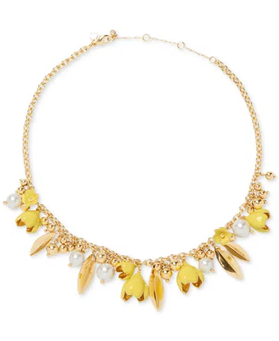 Kate Spade Golden Bloom Glass & Cubic Zirconia Statement Necklace In Pattern