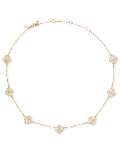 Kate Spade Gold-tone Flower Pave Scatter Necklace