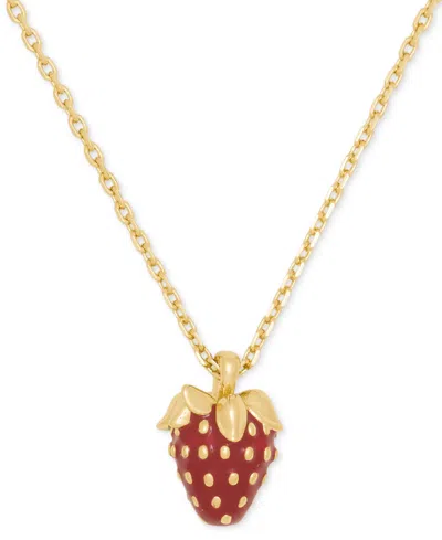Kate Spade Gold-tone Gifting You Make Me Berry Happy Short Pendant Necklace
