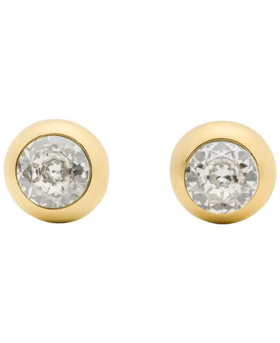 Kate Spade Gold-tone Molten Glass Round Stone Stud Earrings