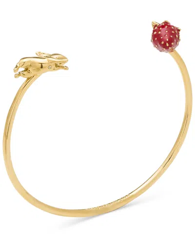 Kate Spade Gold-tone Secret Garden Strawberry Cuff Bracelet