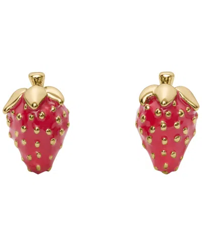 Kate Spade New York Secret Garden Strawberry Stud Earrings In Pink
