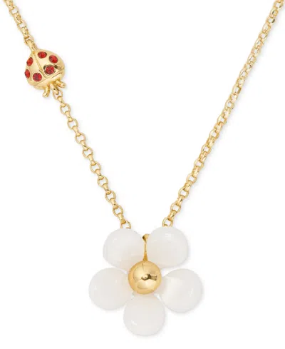 Kate Spade Gold-tone Summer Daze Flower Short Pendant Necklace