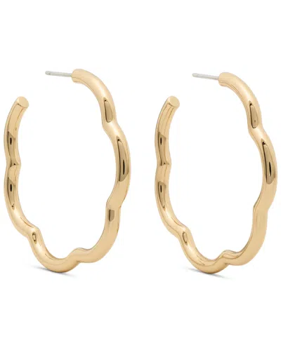 Kate Spade Gold-tone Wave Hoop Earrings