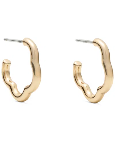 Kate Spade Gold-tone Wave Huggie Earrings