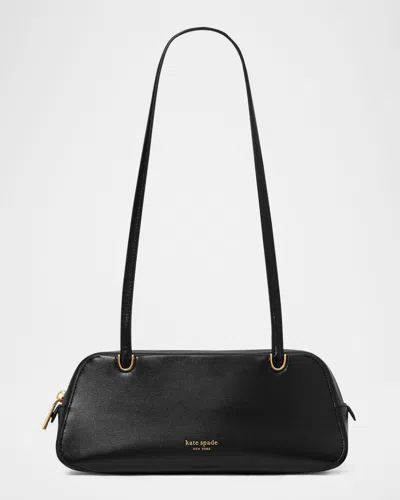 Kate Spade Grace East-west Grain Leather Shoulder Bag In Black