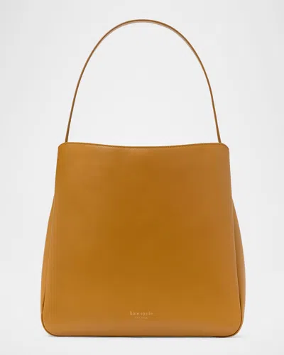 Kate Spade Grace Large Grain Leather Hobo Bag In Yellow