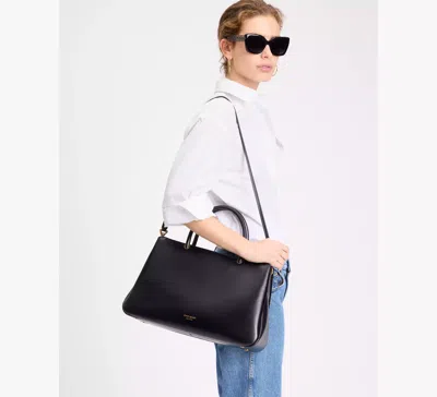 Kate Spade Grace Large Satchel In Black