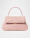 Kate Spade Grace Quilted Leather Top-handle Bag In Rose Smoke.