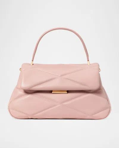 Kate Spade Grace Quilted Leather Top-handle Bag In Rose Smoke.