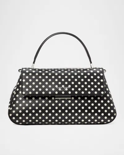 KATE SPADE GRACE SMALL POLKA DOT LEATHER TOP-HANDLE BAG