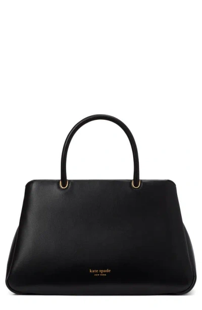 Kate Spade Grace Smooth Leather Satchel In Black