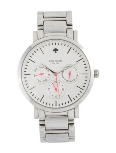 Pre-owned Kate Spade Gramercy Grand Watch, 38mm In Multicolor