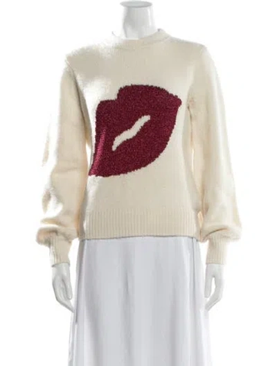 Pre-owned Kate Spade Graphic Print Crew Neck Sweater