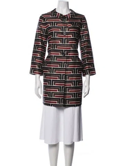 Pre-owned Kate Spade Graphic Print Jacket In Black