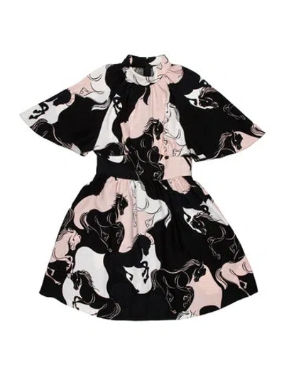 Pre-owned Kate Spade Graphic Print Mini Dress In Multi
