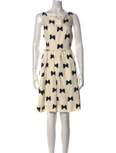Pre-owned Kate Spade Graphic Print Mini Dress In Multi