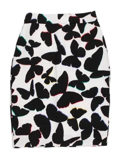 Pre-owned Kate Spade Graphic Print Mini Skirt In Black