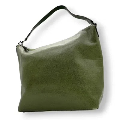 Pre-owned Kate Spade Green Khaki Leather Shoulder Bag () In Multi
