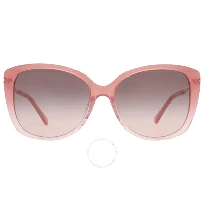 Kate Spade Grey Fuschia Cat Eye Ladies Sunglasses Lorene/f/s 035j/ff 57 In Fuchsia / Fuschia / Grey / Ink / Pink