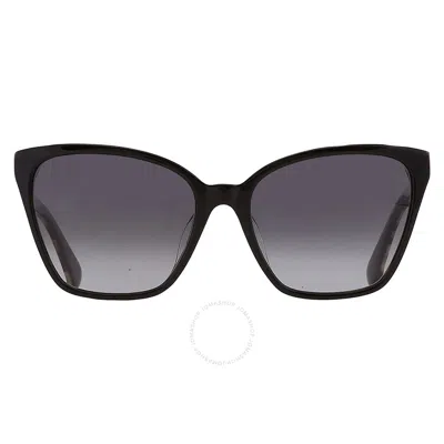 Kate Spade Grey Gradient Butterfly Ladies Sunglasses Amiyah/g/s 0807/9o 56 In Black / Grey