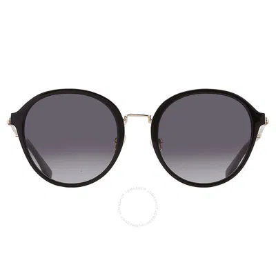 Kate Spade Grey Round Ladies Sunglasses Eleese/s 0807/9o 53 In Black