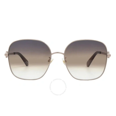 Kate Spade Grey Shaded Brown Square Ladies Sunglasses Talya/f/s 0au2/pr 59 In Multi
