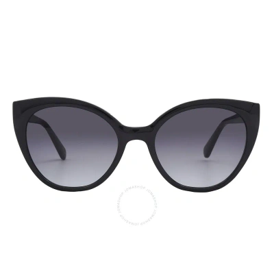 Kate Spade Grey Shaded Cat Eye Ladies Sunglasses Amya/o/s 0807/9o 54 In Black / Dark / Grey
