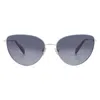 Kate Spade Grey Shaded Cat Eye Ladies Sunglasses Hailey/g/s 0doh/9o 55 In Blue